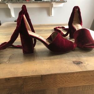 Sam Edelman velvet tie-up pumps